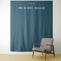 Elegant Teal Minimalist Wedding Banner