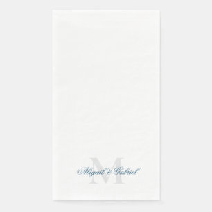 Elegant Teal Monogram Napkin