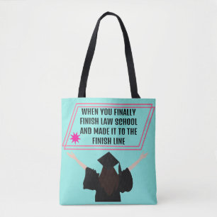 Elegant Teal & Pink Funny Quote Gift For Lawyers Tote Bag