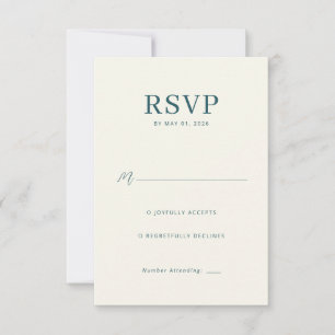 Elegant Teal RSVP Card
