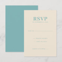 Elegant Teal RSVP Card