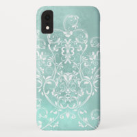 Elegant Teal Swirls