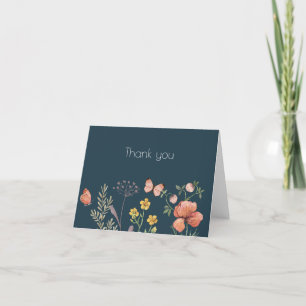 Elegant Teal Thank You Card