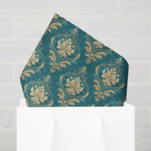 Elegant teal tiled wedding colours  tissue paper