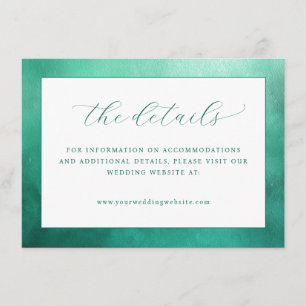 Elegant Teal Typographic Enclosure Card