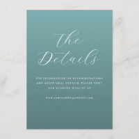 Elegant Teal Typographic Invite