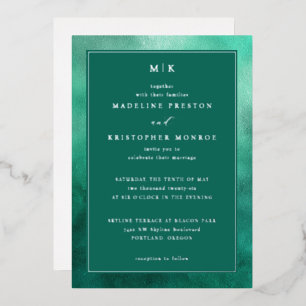 Elegant Teal Watercolor Invitation