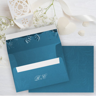 Elegant Teal Wedding Envelope
