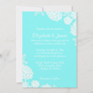 Elegant Teal Wedding Invitations