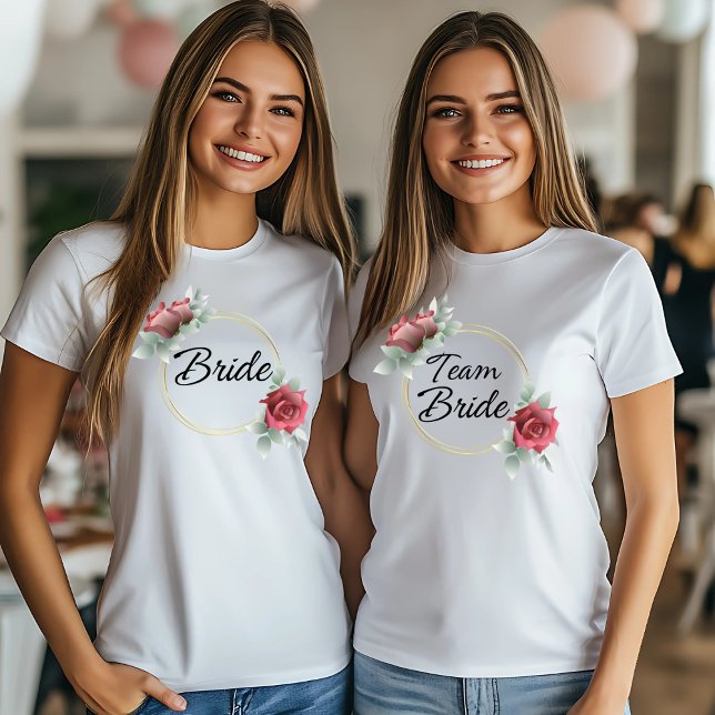 Elegant Team Bride Design for Bachelorette Party T-Shirt (Creator Uploaded)