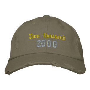 Elegant teen two thousand 2000  embroidered hat