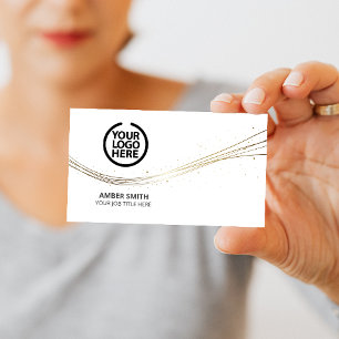 Elegant Template Business Card Social Media Icons