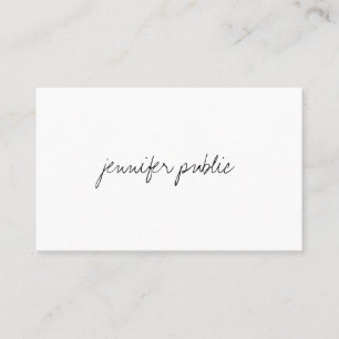 Elegant Template Modern Handwriting Script Simple Business Card