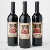 Elegant Template Red and Gold Quinceanera Photo