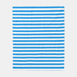 Elegant Template Trendy Blue White Striped Medium Fleece Blanket