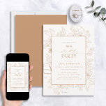 Elegant Terracotta 60th Birthday Floral Line Art Invitation<br><div class="desc">Introducing the Elegant Terracotta 60th Birthday Floral Line Art Invitation – the perfect way to make your special occasion stand out. With a striking terracotta floral line art design that is sure to draw attention, this invitation radiates elegance from every angle. And with a modern hand lettered calligraphy style, your...</div>