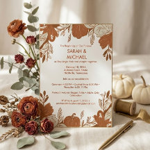 Elegant Terracotta Autumn Floral Wedding