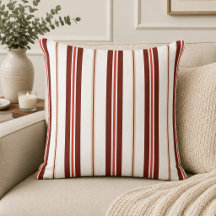 Elegant Terracotta+Beige+White Stripes Pattern