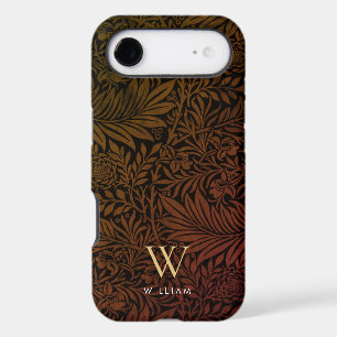 Elegant Terracotta Boho Botanical Pattern Monogram