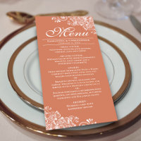 Elegant Terracotta Coral & White Curls Wedding