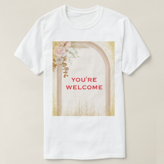 Elegant Terracotta Flower Graphic Tee (Design Front)