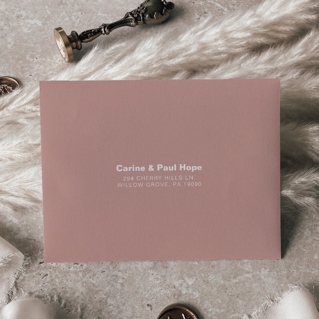 Elegant Terracotta Formal Initial Wedding Envelope (Creator Uploaded)