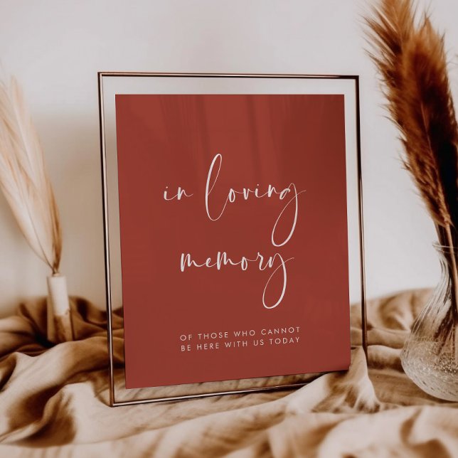 Elegant Terracotta In loving memory wedding sign (Creator Uploaded)