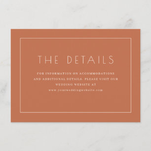 Elegant Terracotta Minimalist Enclosure Card