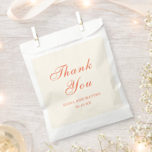 Elegant Terracotta Modern Classic Wedding Favour Bags