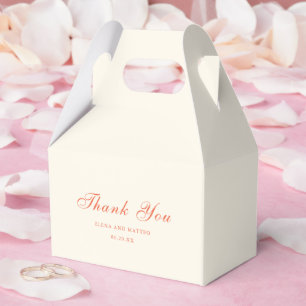 Elegant Terracotta Modern Classic Wedding Favour Box