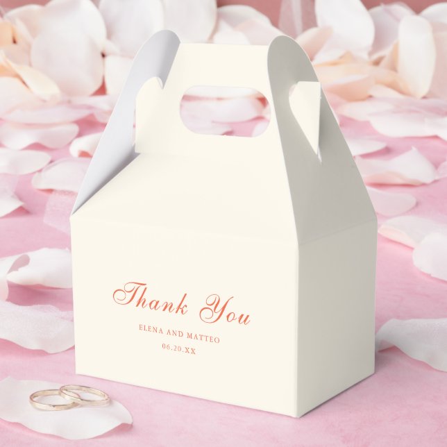 Elegant Terracotta Modern Classic Wedding Favour Box (Wedding)