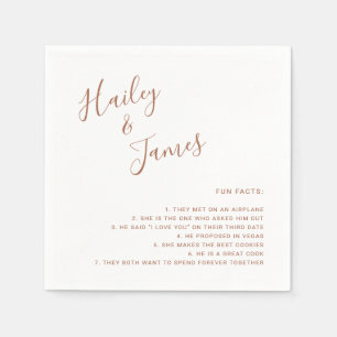 Elegant Terracotta Modern Wedding Napkin