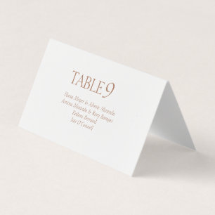 Elegant Terracotta Monogram Wedding Place Cards