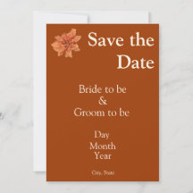 Elegant Terracotta Save the Date – Fall Wedding