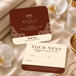 Elegant Terracotta Spa Salon Aesthetician Wellness Appointment Card