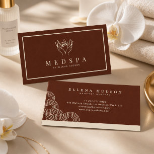 Elegant Terracotta Spa Salon Aesthetician Wellness Business Card