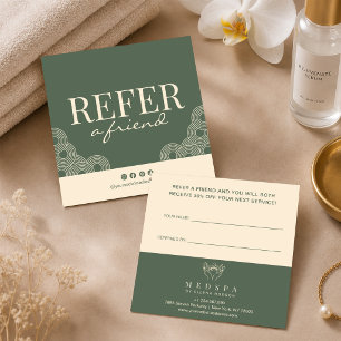 Elegant Terracotta Spa Salon Aesthetician Wellness Referral Card