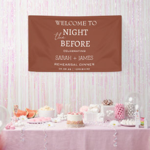 Elegant Terracotta the Night Before Wedding  Banner