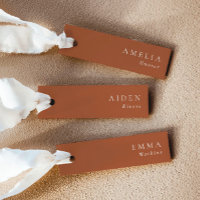 Elegant Terracotta Wedding Name Place Cards