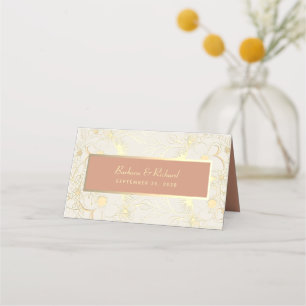 Elegant Terracotta Wedding Place Card