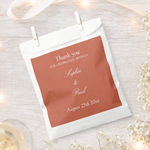 Elegant Terracotta Wedding Thank You Favour Bags