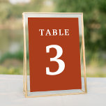 Elegant Terractotta Wedding Table Number<br><div class="desc">Elegant terracotta wedding table numbers. Personalise the number and add as many tables as you need. For more matching products please be sure to check our collections.</div>