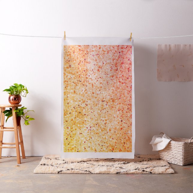 Elegant Terrazzo Retro Orange Pattern Texture Fabric (In Situ)
