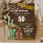 Elegant Texas Cactus Wood Adult Mexican Birthday Invitation<br><div class="desc">Elegant Texas Cactus Wood Adult Mexican Birthday Invitation
Western Cowboy & southwestern Birthday</div>