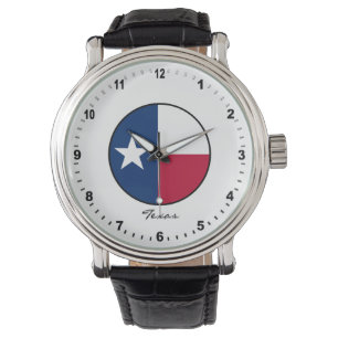 Elegant Texas Watch & Texas Flag / USA