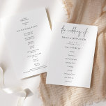 Elegant Text  Black White Wedding Program Invitation<br><div class="desc">Elegant Text Black White Wedding. A modern typographical design in black and white for your wedding programs. The main header is in a stylish set script and the rest of the text you can easily personalise. You can change the text and background colours if you wish to match your wedding...</div>