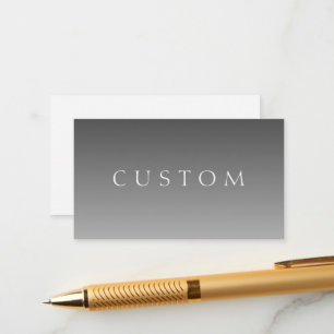 Elegant Text on Simple Modern Grey Ombre Gradient  Enclosure Card