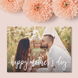 Elegant Text Photo Mother's Day Card