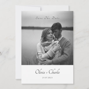 Elegant Text & Photo Wedding Invitation Editable