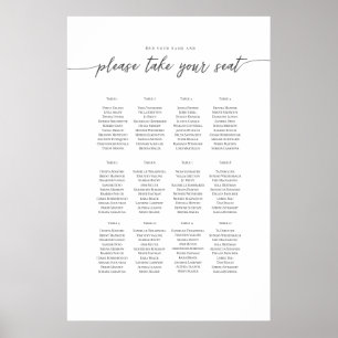 Elegant text template Seating Plan, Poster